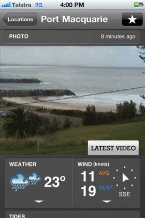 Boating & fishing weather app for iPhones